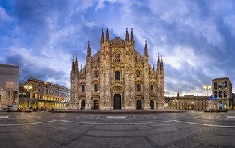 米兰意大利1月大教堂米兰米兰大教堂和广场的大教堂米兰意大利米兰大教堂的第二个最大天主教大教堂的世界