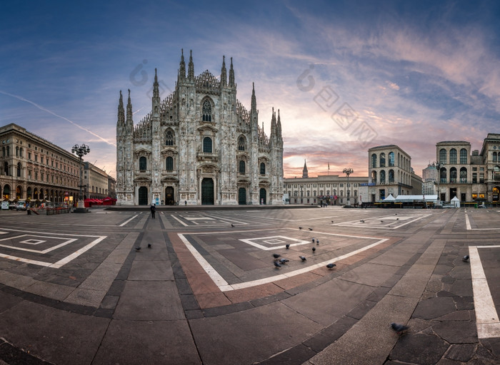 米兰意大利1月米兰大教堂大教堂米兰和广场的大教堂米兰意大利米兰大教堂的第二个最大天主教大教堂的世界