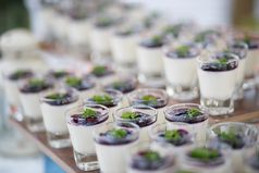 蓝莓奶油布丁食谱为聚会，派对