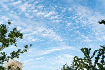 白色软云纹理蓝色的天空背景