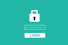 密码登录网络横幅背景网络安全概念