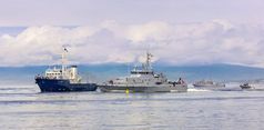 海军军事练习的太平洋海洋癫痫发作船与人质