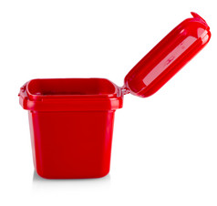 塑料红色的盒子白色背景