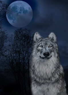 狼和的月亮的中鼻