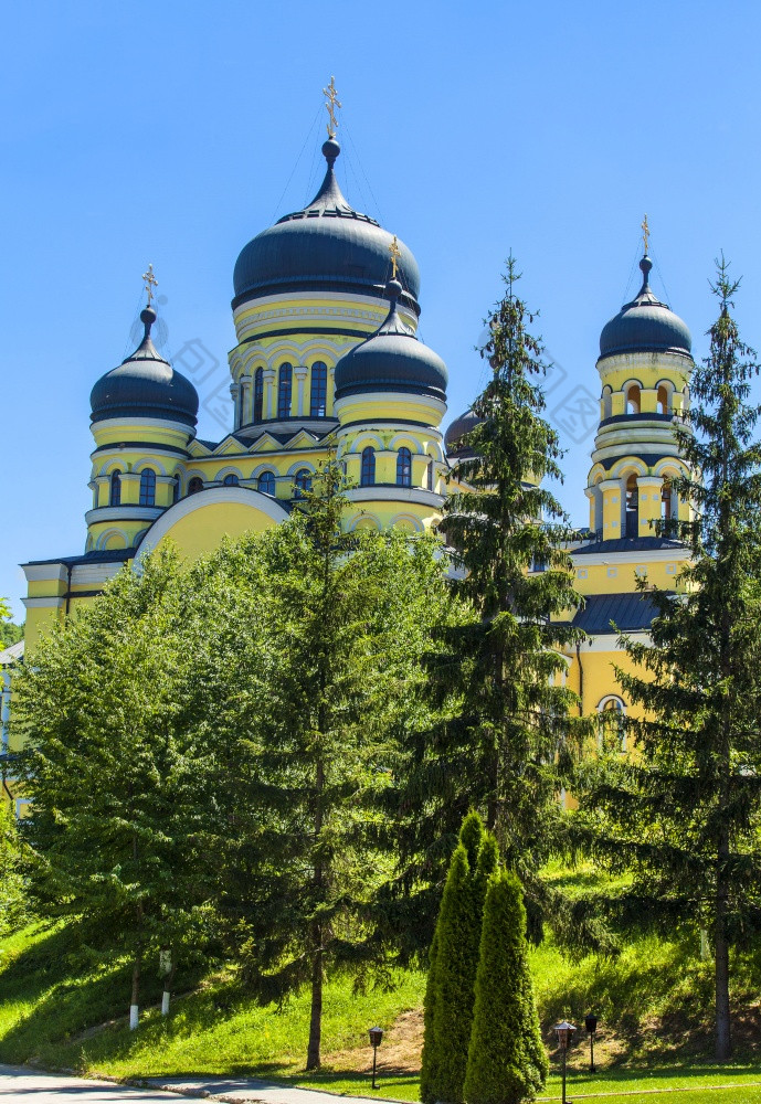 穹顶教堂suruchensky修道院基什尼奥夫摩尔多瓦穹顶正统的教堂suruchensky修道院基什尼奥夫摩尔多瓦