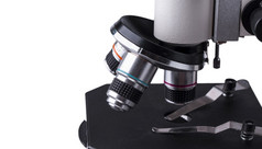 客观的镜头显微镜孤立的白色客观的镜头显微镜孤立的的白色背景