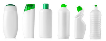 的白色空白塑料瓶孤立的背景白色空白塑料瓶孤立的背景关闭