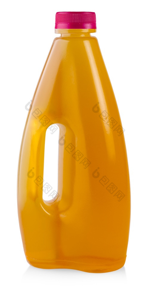 汁塑料瓶孤立的白色背景的汁塑料瓶孤立的白色背景