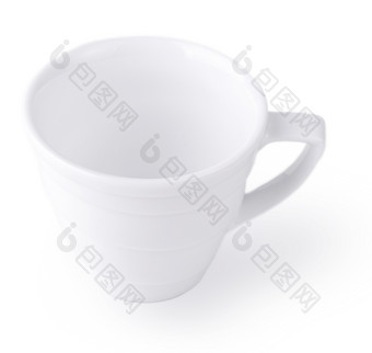 空白白色咖啡杯白色背景空白白色咖啡杯孤立的白色背景