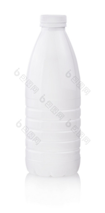 白色塑料酸奶牛奶瓶与成员孤立的白色背景包装模板模型集合与剪裁路径<strong>包括</strong>白色塑料酸奶牛奶瓶