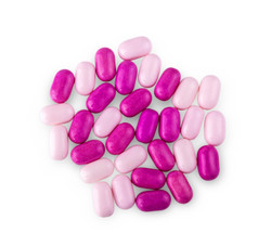 粉红色的糖果薄荷糖孤立的白色使用为新鲜的呼吸粉红色的糖果薄荷糖孤立的白色