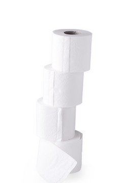 简单的卷厕所。。。纸白色背景简单的卷厕所。。。纸的白色