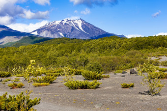 的观点科泽尔斯基<strong>火山</strong>和的脚的阿瓦钦斯基<strong>火山</strong>堪察加半岛半岛的观点科泽尔斯基<strong>火山</strong>和的脚的阿瓦钦斯基<strong>火山</strong>堪察加半岛