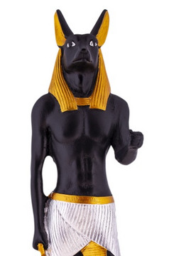 埃及古老的艺术导引亡灵之神雕塑小雕像雕像白色背景的埃及古老的艺术导引亡灵之神雕塑小雕像雕像白色背景