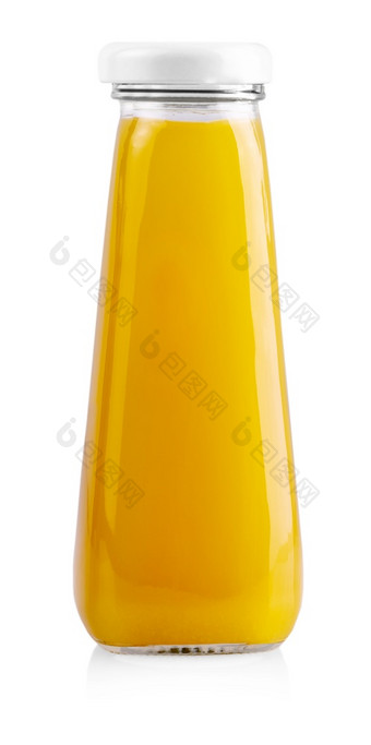 橙色汁<strong>玻璃瓶</strong>孤立的白色背景的橙色汁<strong>玻璃瓶</strong>孤立的白色背景