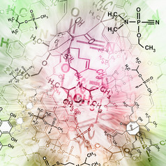 图像化学技术摘要背景科学壁纸与学校化学公式和结构