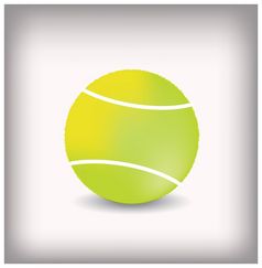 网球球图标向量孤立的白色背景