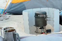 旅游烹饪集气体燃烧器旅行者野餐的桑迪海滩气体燃烧器旅行者旅游烹饪集