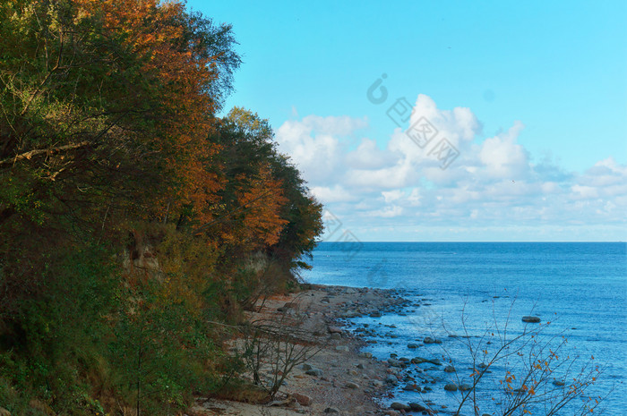 秋天的海岸秋天景观的海秋天景观的海秋天的海岸