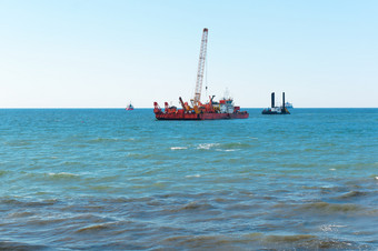 海洋石油平台钻井钻井平台石油钻井平台海钻井钻井平台的海离岸石油井