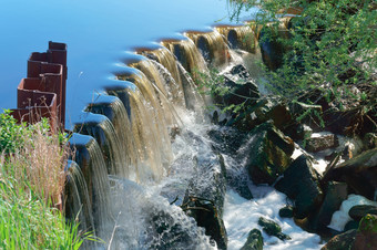 瀑布储层建设变化水通道变化水通道瀑布储层建设