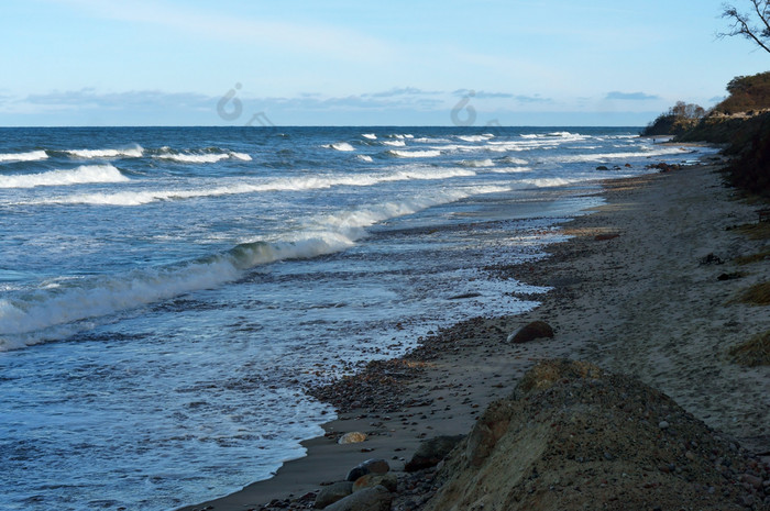 高海滨陡峭的海海岸的波罗的海海陡峭的海海岸的波罗的海海高海滨