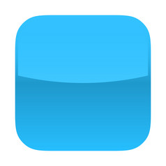 蓝色的光滑的按钮空白图标广场空形状孤立的形式背景向量插图图形元素为网络互联网设计