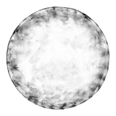灰色的空圆水彩形状与油漆纹理孤立的白色背景摘要空白轮形式水瓶座背景创建手工制作的技术