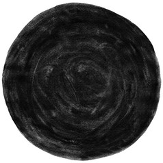 黑色的空圆水彩形状与油漆纹理孤立的白色背景摘要空白轮形式水瓶座背景创建手工制作的技术