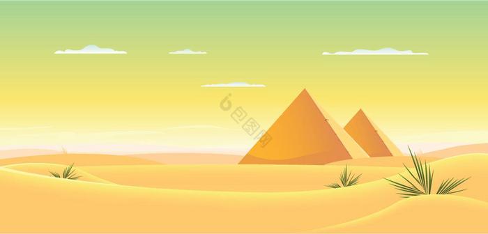 插图埃及金字塔内部沙漠景观埃及金字塔
