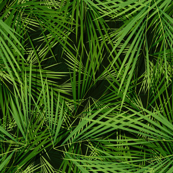 无缝的棕榈树叶子壁纸插图无缝的壁纸背景与棕榈树叶子为热带和植被模式