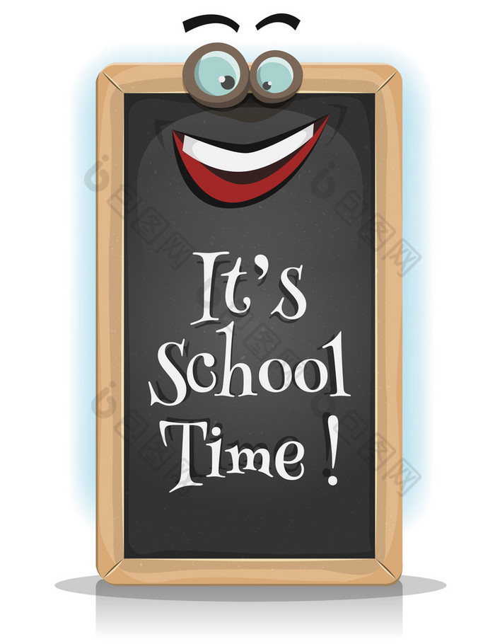 插图有趣的卡通黑板字符与的地方把你的文本为快乐返回和学校季节游戏教育学应用程序平板电脑rsquo学校时间