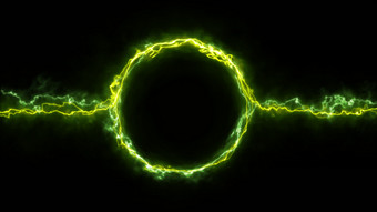 插图科幻幻想电等离子体环背景与电霓虹灯中风电科幻等离子体环背景