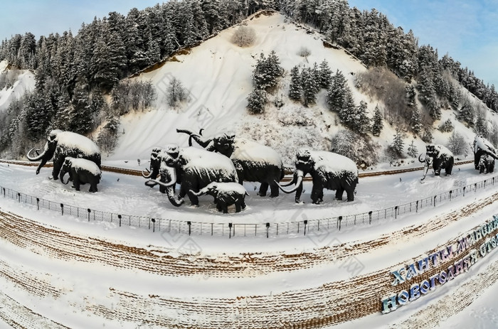 汉特曼西斯克俄罗斯1月纪念复杂的ugra专用的的群猛犸象纪念复杂的ugra专用的的群猛犸象