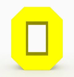 数量立方黄色的孤立的白色呈现