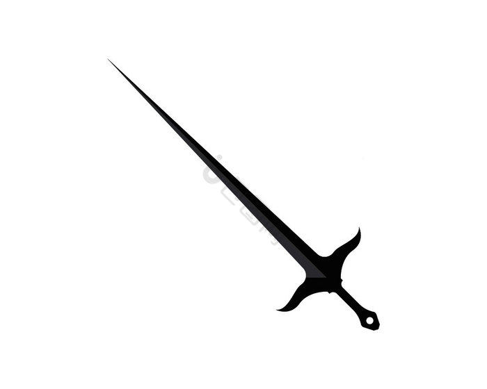 剑向量标志插图图片