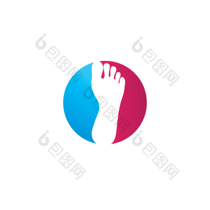 脚标志模板向量图标图片-包图网