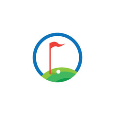 高尔夫球标志向量图标插图