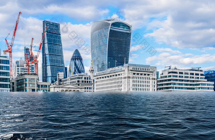 数字操纵淹没了城市伦敦全球气候变暖气候改变概念数字操纵淹没了城市伦敦全球气候变暖气候改变概念