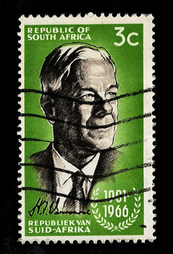 南非洲邮资邮票主要的部长韦尔沃尔德被称为更远的种族隔离制度