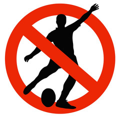 橄榄球允许交通禁止标志