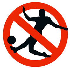 足球允许交通禁止标志