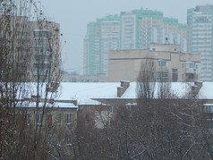 的城市有下了雪冬天纹理的街