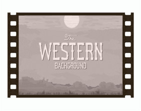 西方景观的景观的古董西方电影