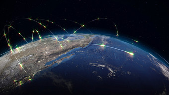 呈现摘要概念全球网络互联网和全球通信全球业务和运输通信的<strong>地球</strong>