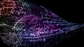 呈现摘要数学公式的虚拟空间数学公式你的形式磁带