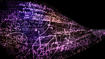 呈现摘要数学公式的虚拟空间数学公式你的形式磁带