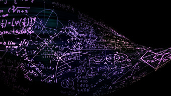 呈现摘要数学公式的虚拟空间数学公式你的形式磁带