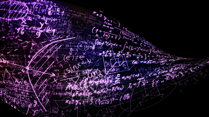 呈现摘要数学公式的虚拟空间数学公式你的形式磁带