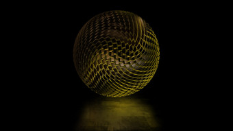 呈现摘要球从体积立方块non-trivial和明亮的艺术对象空间球从复杂的结构设计有创意的设计元素